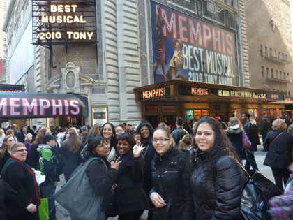 Students in Dean Loffert’s, Professor Butchy’s, and Professor Howle’s classes love going to see Memphis.
